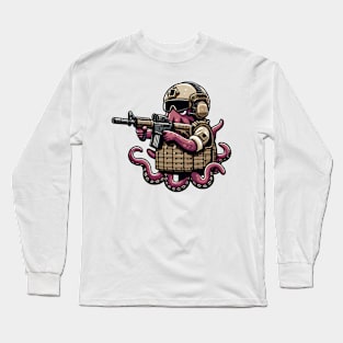 Tactical Octopus Adventure Tee: Where Intelligence Meets Style Long Sleeve T-Shirt